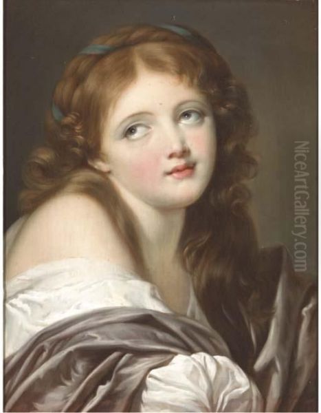 Portrait Of A Girl Oil Painting by Jean Baptiste Greuze