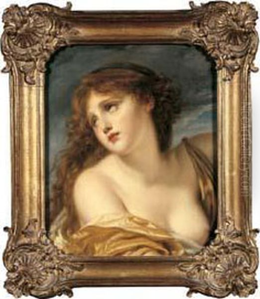 Jeune Fille Pensive Oil Painting by Jean Baptiste Greuze