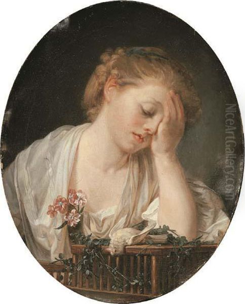 The Dead Bird Oil Painting by Jean Baptiste Greuze