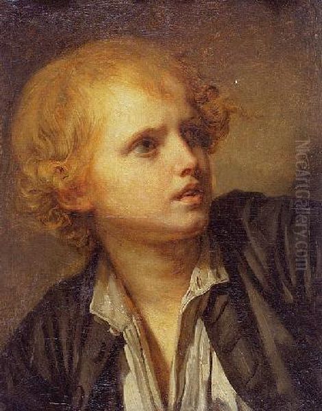 Head Of A Boy Oil Painting by Jean Baptiste Greuze