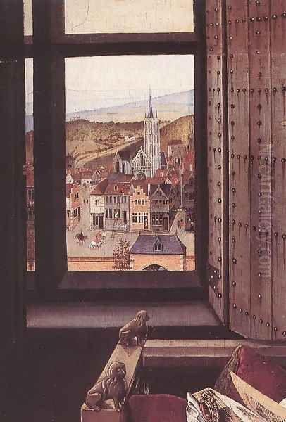 The Virgin and Child before a Firescreen (detail) 1430 Oil Painting by Robert Campin