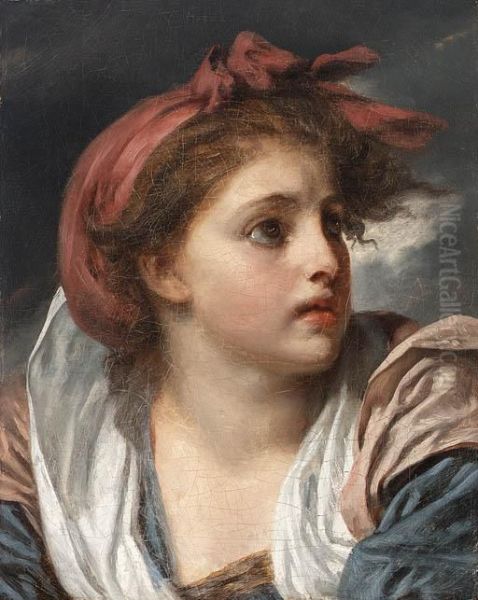 Greuze, J.-b. Oil Painting by Jean Baptiste Greuze