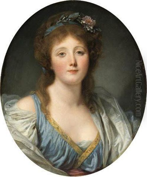 Portrait Of Madame De Viette Oil Painting by Jean Baptiste Greuze