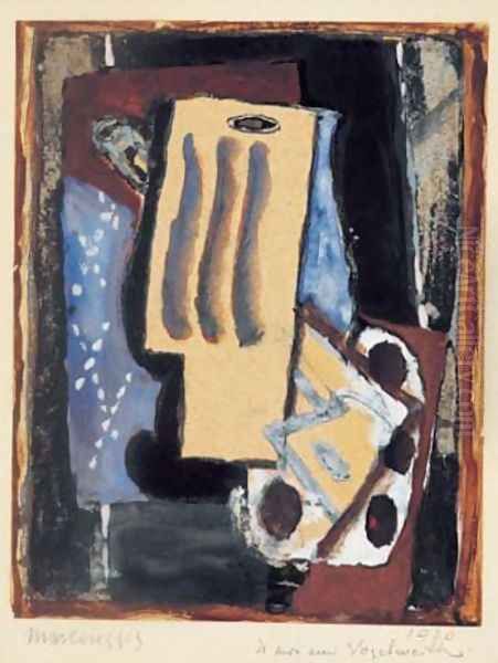 Without title (Sans titre) Oil Painting by Louis Marcoussis (Ludwik Markus)