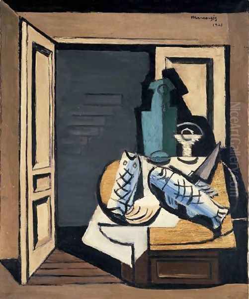 The Open Door Oil Painting by Louis Marcoussis (Ludwik Markus)