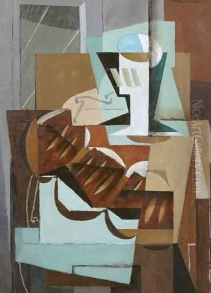 Rain Oil Painting by Louis Marcoussis (Ludwik Markus)