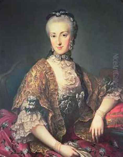 Archduchess Maria Anna Habsburg-Lothringen called Marianne 1738-89 Oil Painting by Martin II Mytens or Meytens