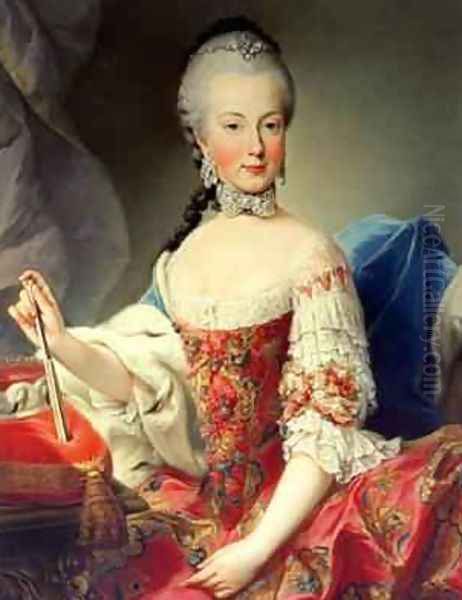 Archduchess Maria Amalia Habsburg-Lothringen Oil Painting by Martin II Mytens or Meytens