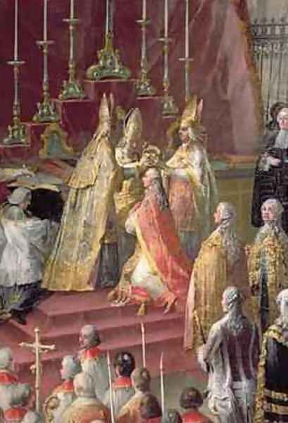 The Coronation of Joseph II 1741-90 as Emperor of Germany in Frankfurt Cathedral 1764 Oil Painting by Martin II Mytens or Meytens