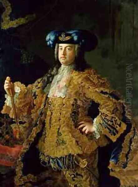 Francis I 1708-65 Holy Roman Emperor and husband of Empress Maria Theresa of Austria 1717-80 Oil Painting by Martin II Mytens or Meytens