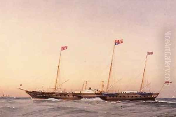 The Yacht Victoria and Albert 1880 Oil Painting by William Frederick Mitchell