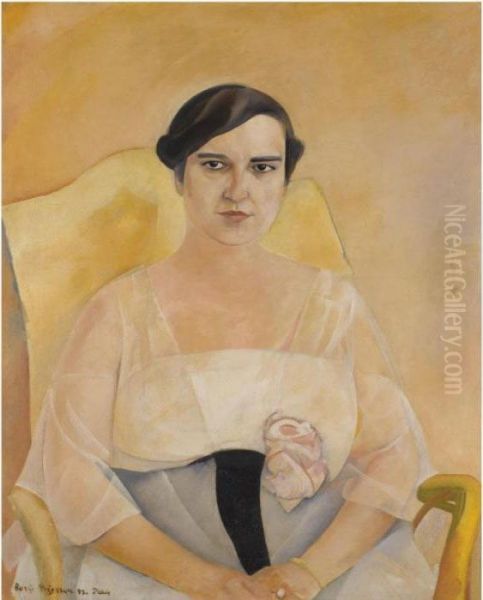 Portrait Of A Lady Oil Painting by Boris Dimitrevich Grigoriev