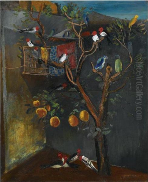 Orange Tree Oil Painting by Boris Dimitrevich Grigoriev