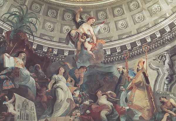 Ceiling decoration (detail) 1782 Oil Painting by Franz Anton Maulbertsch