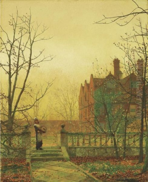 Autumn Gold Oil Painting by John Atkinson Grimshaw