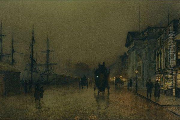 Liverpool Oil Painting by John Atkinson Grimshaw