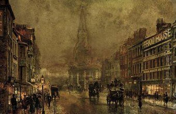 Blackman Street, Borough Oil Painting by John Atkinson Grimshaw