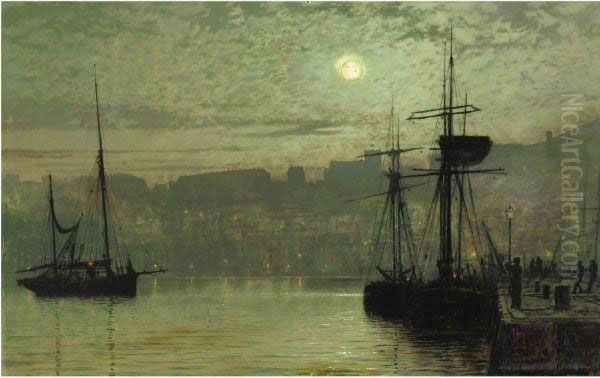 Scarborough Oil Painting by John Atkinson Grimshaw