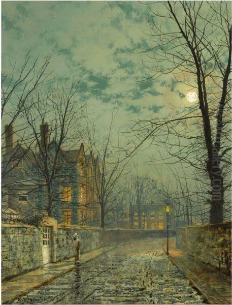 Evening Shadows Oil Painting by John Atkinson Grimshaw