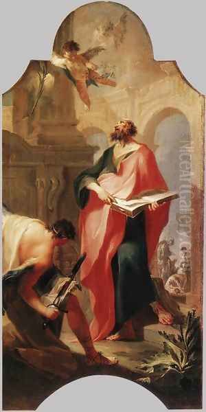 St Paul 1759 Oil Painting by Franz Anton Maulbertsch