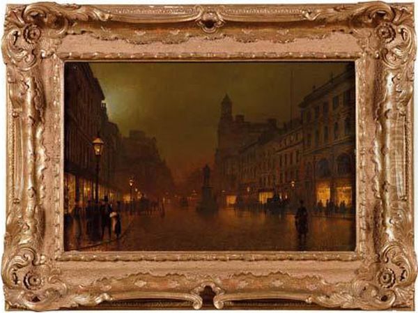 St. Anne's Square, Manchester Oil Painting by John Atkinson Grimshaw