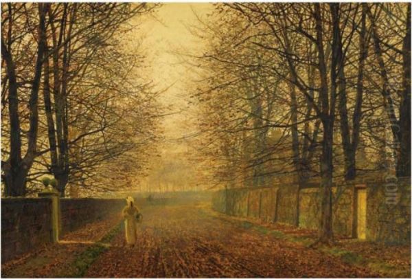 Golden Gleam Oil Painting by John Atkinson Grimshaw