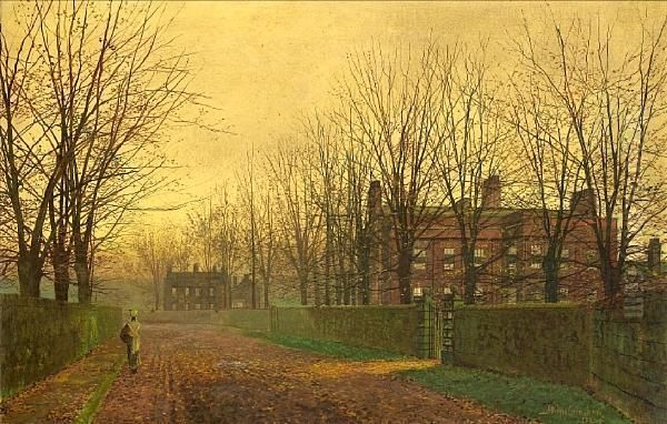 Autumn Afterglow Oil Painting by John Atkinson Grimshaw