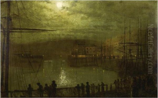 View Of Whitby Oil Painting by John Atkinson Grimshaw