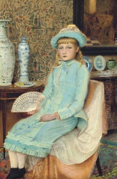 Blue Belle Oil Painting by John Atkinson Grimshaw