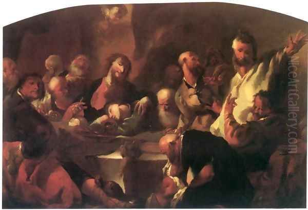 The Last Supper 1760 Oil Painting by Franz Anton Maulbertsch