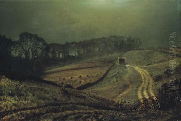 The Harvest Moon Oil Painting by John Atkinson Grimshaw