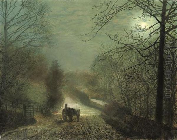 Forge Valley, Near Scarborough Oil Painting by John Atkinson Grimshaw