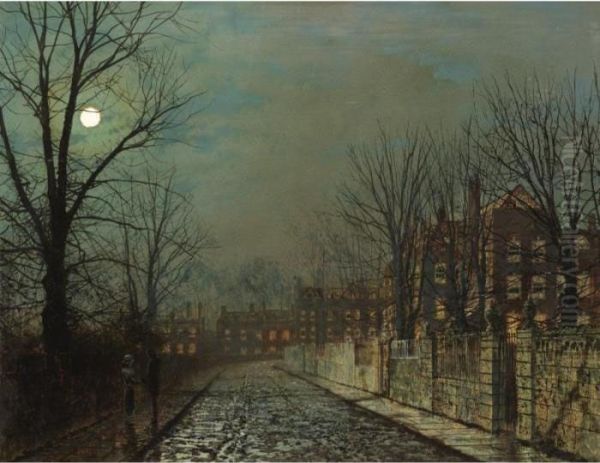 The Trysting Tree Oil Painting by John Atkinson Grimshaw