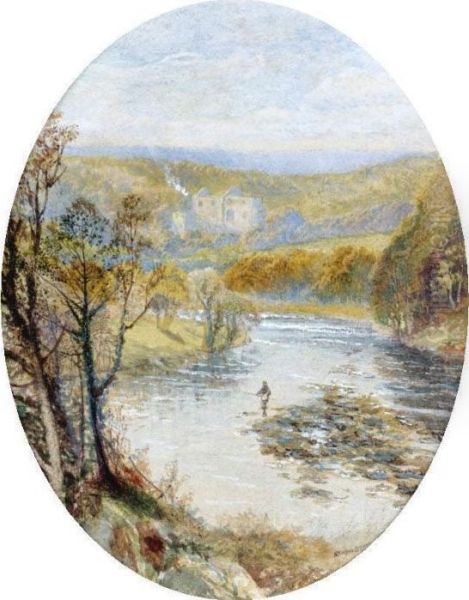 Barden Tower And The Wharfe At Bolton Woods, Yorkshire Oil Painting by John Atkinson Grimshaw