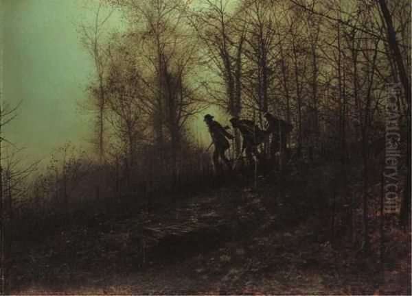 Poachers Oil Painting by John Atkinson Grimshaw