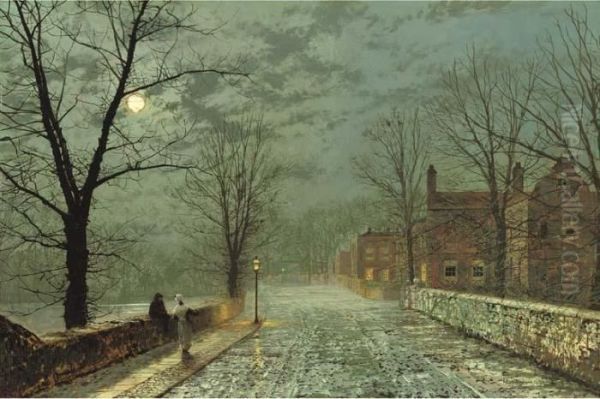 Bonchurch, The Isle Of Wight Oil Painting by John Atkinson Grimshaw