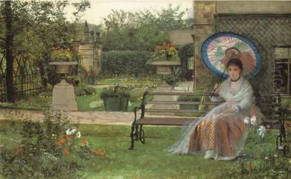 In The Pleasaunce Oil Painting by John Atkinson Grimshaw