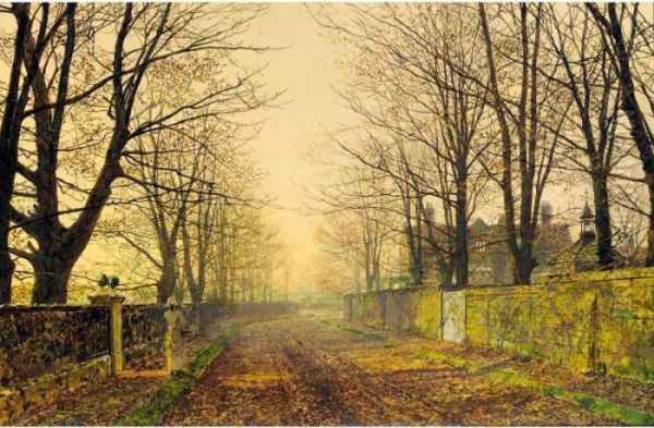 Golden Eve Oil Painting by John Atkinson Grimshaw