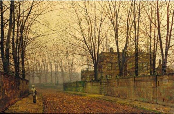 Late October At Ritson Oil Painting by John Atkinson Grimshaw