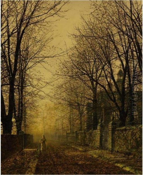 A Golden Beam Oil Painting by John Atkinson Grimshaw