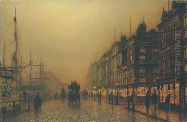 Reekie, Glasgow Oil Painting by John Atkinson Grimshaw