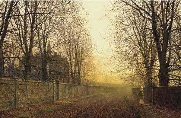 A Golden Idyll Oil Painting by John Atkinson Grimshaw