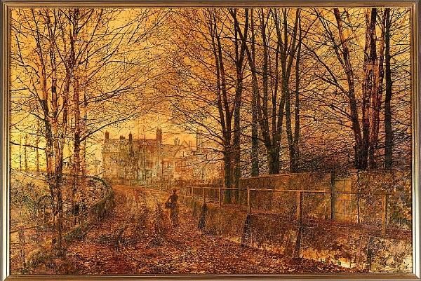 The Bridge Oil Painting by John Atkinson Grimshaw