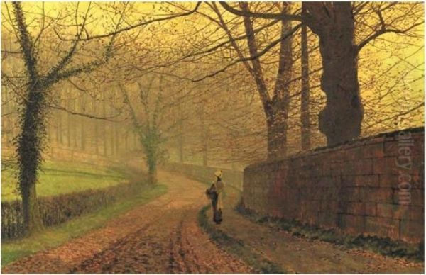 Stapleton Park Oil Painting by John Atkinson Grimshaw