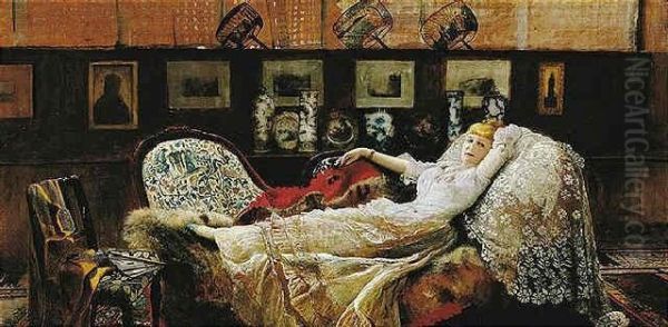 Day Dreams Oil Painting by John Atkinson Grimshaw