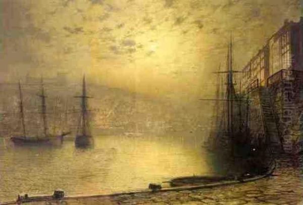 Whitby Oil Painting by John Atkinson Grimshaw