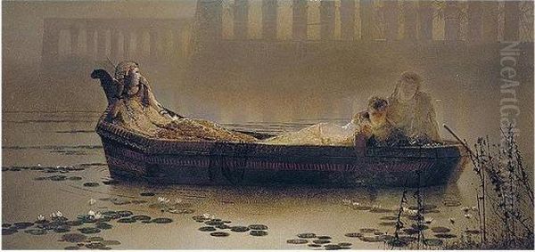 The Lotus Gatherers Oil Painting by John Atkinson Grimshaw