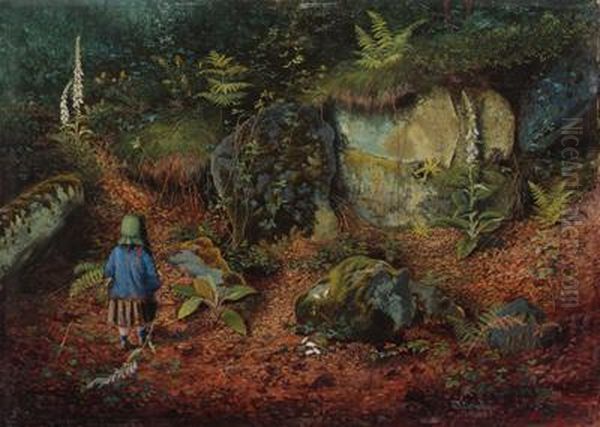 The Little Botanist Oil Painting by John Atkinson Grimshaw