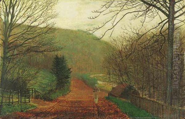 Forge Valley, Scarborough Oil Painting by John Atkinson Grimshaw