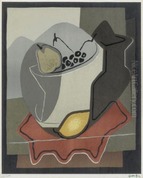 Nature Morte Aux Fruits Oil Painting by Juan Gris